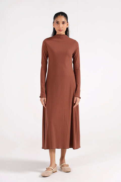 TEXTURED LONG DRESS
