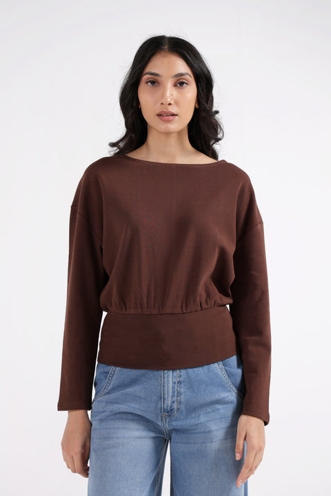 WAIST-FITTED KIMONO TOP