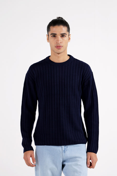 RELAXED FIT CREW NECK SWEATER