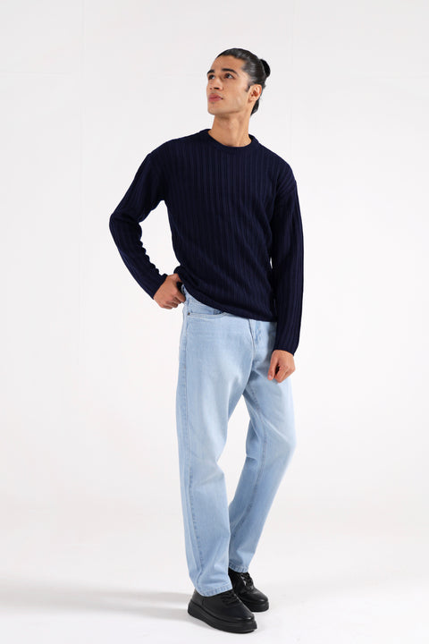 RELAXED FIT CREW NECK SWEATER