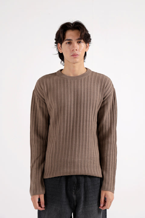 RELAXED FIT CREW NECK SWEATER