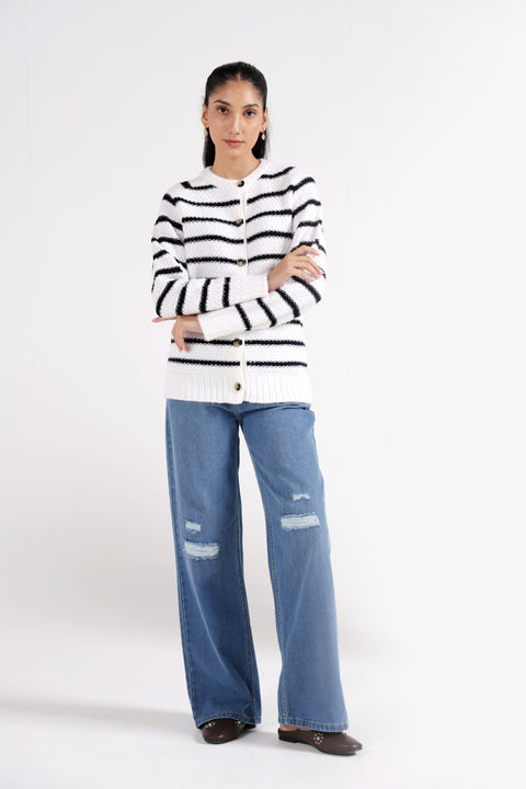 TEXTURED STRIPED SWEATERS
