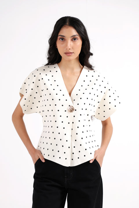 POLKA DOT KIMONO SWEATER