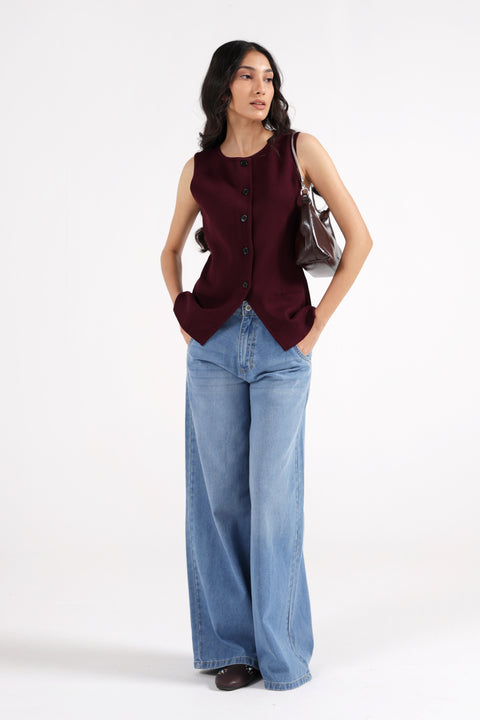 PANELLED SWEATER VEST