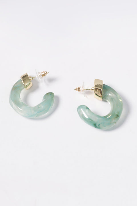 RESIN HOOP EARRINGS