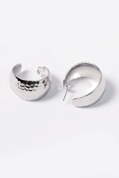 CHUNKY METAL HOOP EARRINGS