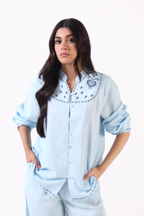 EMBROIDERED BUTTON-DOWN SHIRT