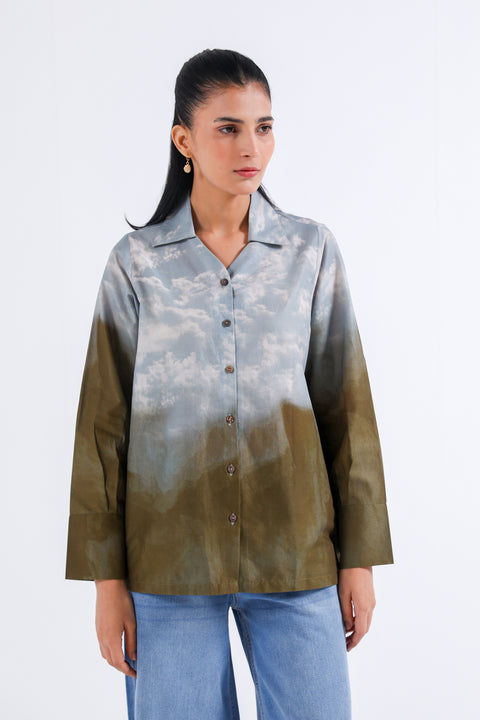 PRINTED BUTTON-DOWN SHIRT