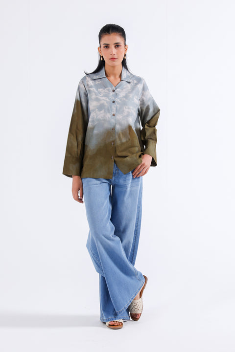 PRINTED BUTTON-DOWN SHIRT