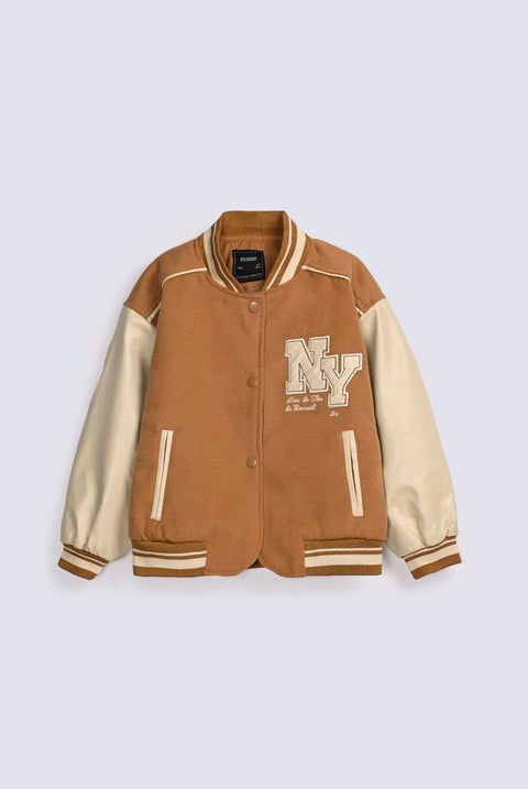 BOYS EMBELLISHED VARSITY JACKET