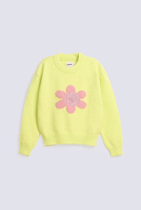 GIRLS SPECIAL YARN EMBELLISHED SWEATER