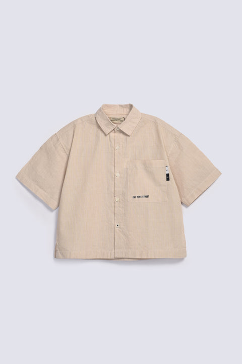 BOYS STRIPED BOXY FIT SHIRT
