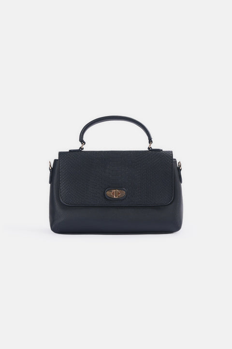 TEXTURED FLAP HAND BAG