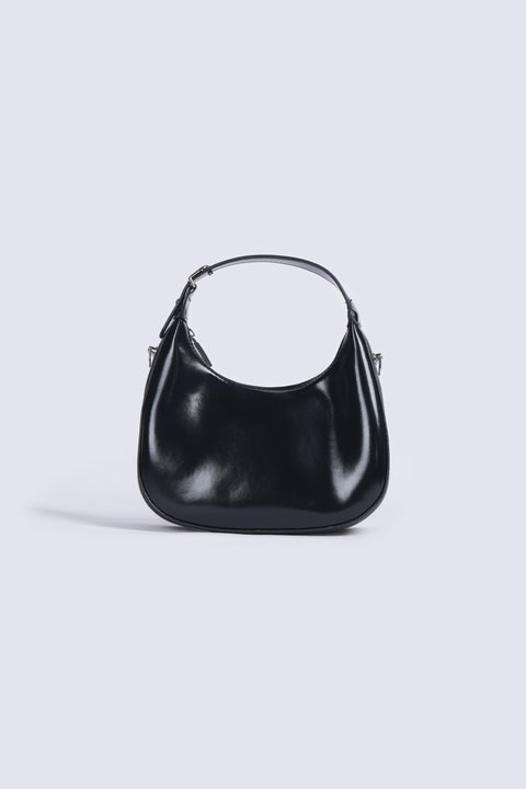 PATENT CRESCENT BAG