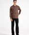 FULL SLEEVE HIDDEN PLACKET TEXTURED POLO