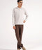 FULL SLEEVE HIDDEN PLACKET TEXTURED POLO