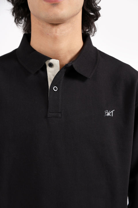 RELAXED FIT FULL SLEEVE POLO