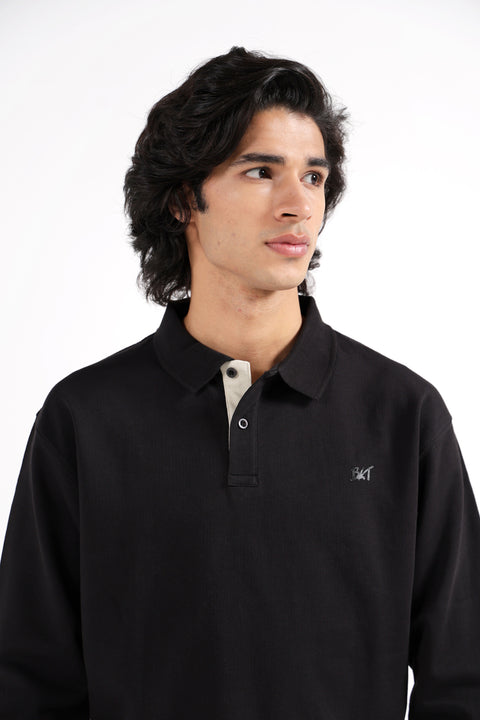 RELAXED FIT FULL SLEEVE POLO