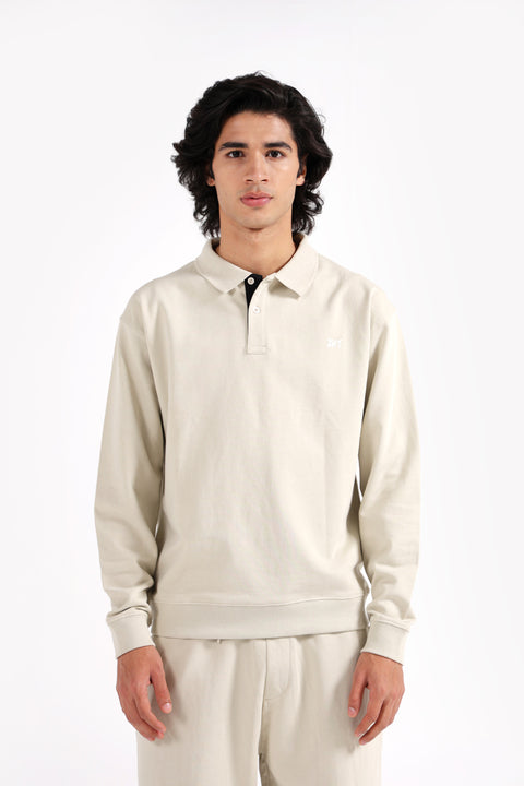 RELAXED FIT FULL SLEEVE POLO