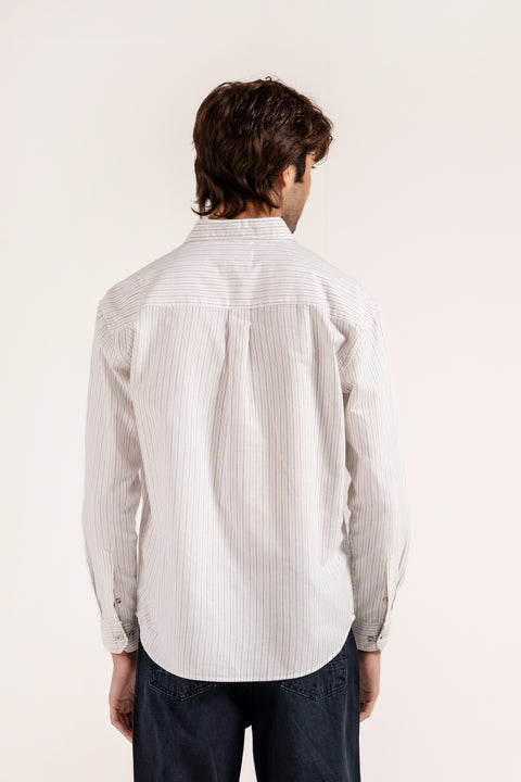 BUTTON OXFORD STRIPE SHIRT