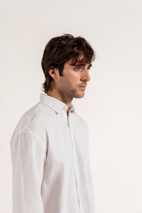 BUTTON OXFORD STRIPE SHIRT