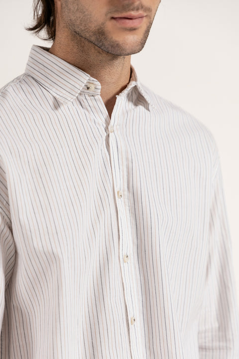 BUTTON OXFORD STRIPE SHIRT