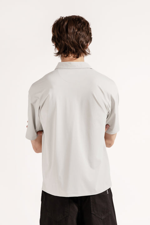 RELAXED FIT JOHNNY COLLAR TEXTURED POLO