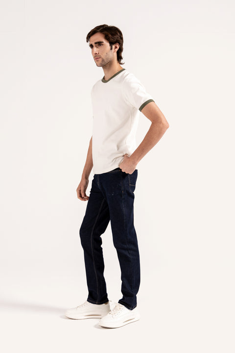 STRETCH TEXTURED RINGER TEE