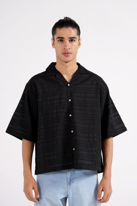 BOXY FIT RESORT COLLAR SHIRT