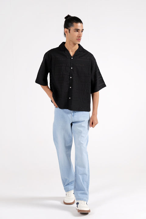 BOXY FIT RESORT COLLAR SHIRT