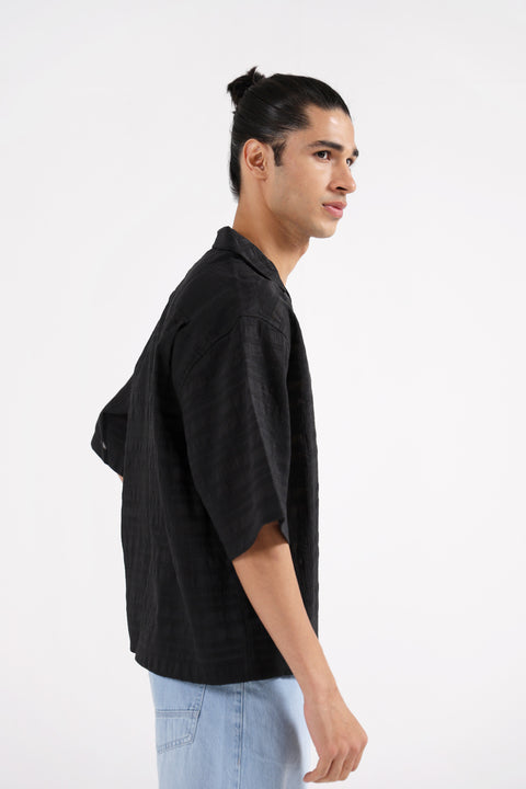 BOXY FIT RESORT COLLAR SHIRT