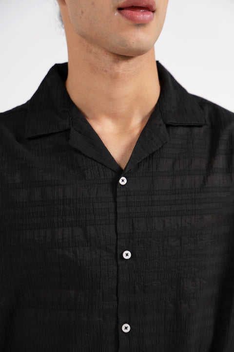 BOXY FIT RESORT COLLAR SHIRT