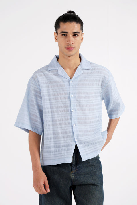 BOXY FIT RESORT COLLAR SHIRT