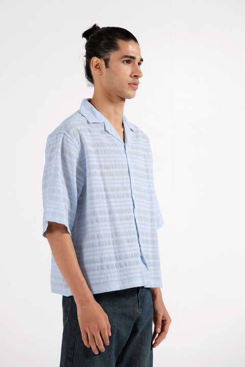 BOXY FIT RESORT COLLAR SHIRT