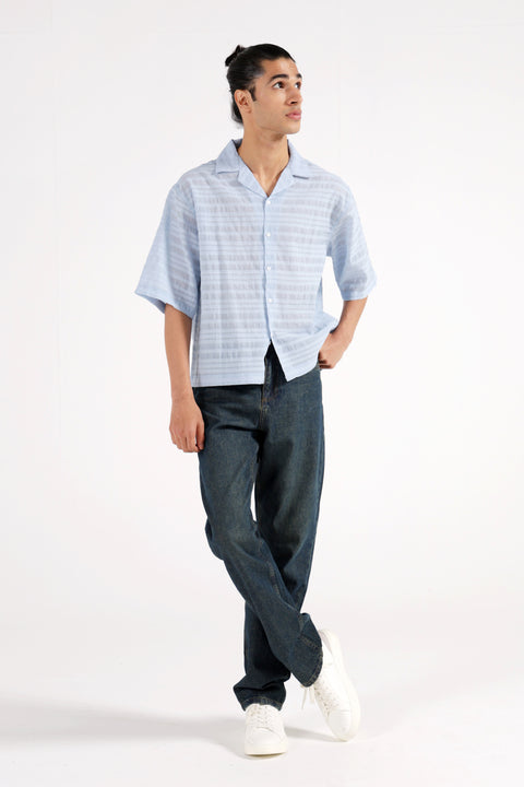 BOXY FIT RESORT COLLAR SHIRT