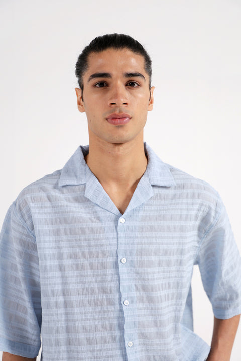 BOXY FIT RESORT COLLAR SHIRT