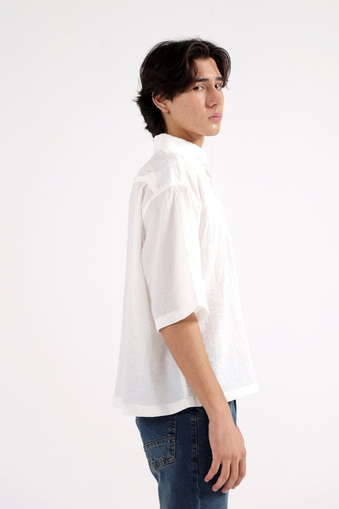BOXY FIT TEXTURED SHIRT