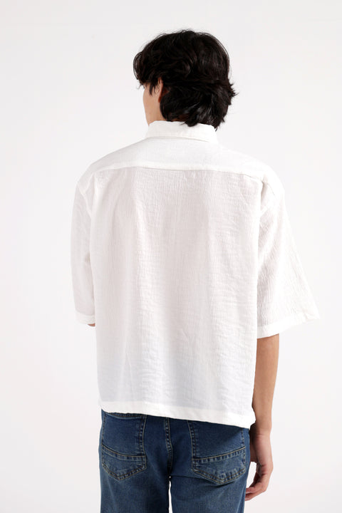 BOXY FIT TEXTURED SHIRT