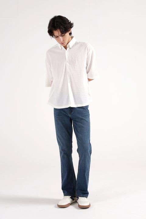 BOXY FIT TEXTURED SHIRT