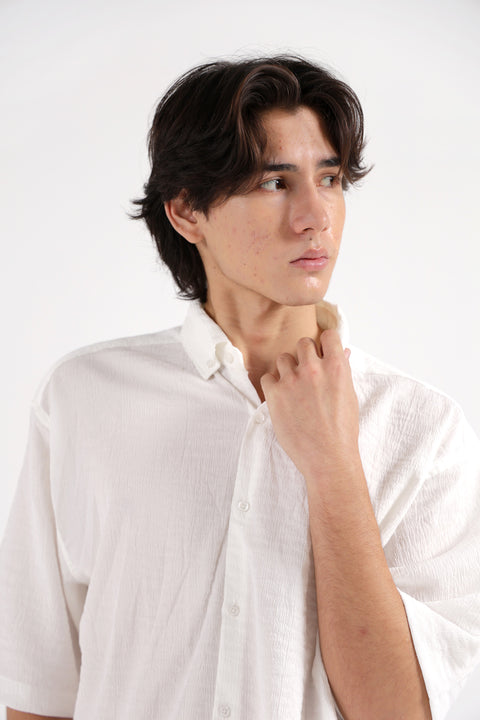 BOXY FIT TEXTURED SHIRT