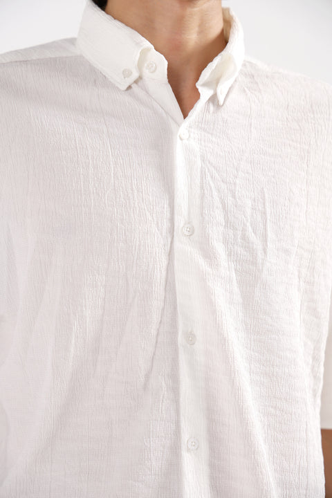 BOXY FIT TEXTURED SHIRT