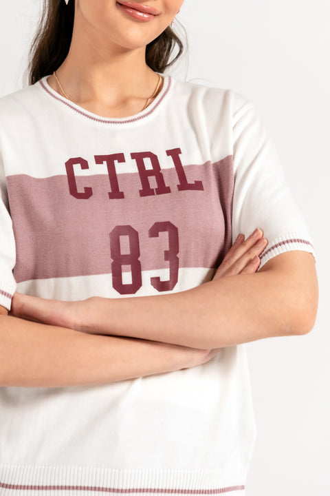 GRAPHIC KNITTED TEE