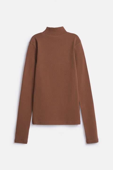 RIBBED HIGHNECK TOP