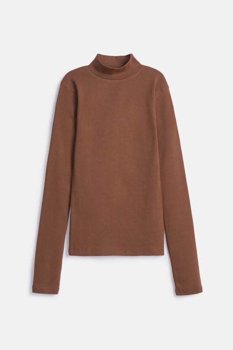 RIBBED HIGHNECK TOP