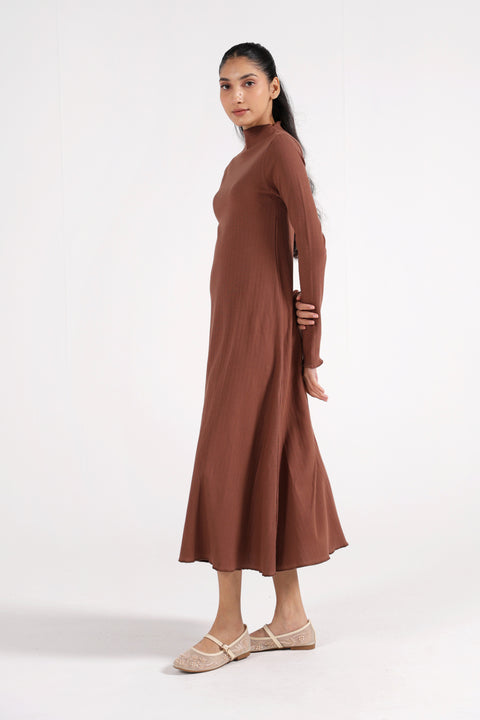 TEXTURED LONG DRESS