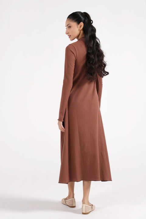 TEXTURED LONG DRESS