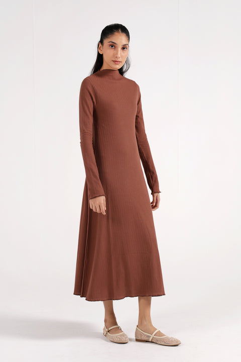 TEXTURED LONG DRESS
