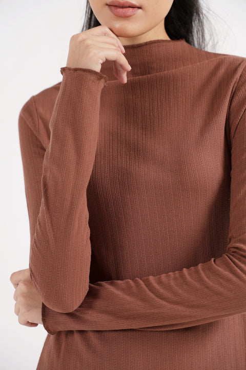 TEXTURED LONG DRESS