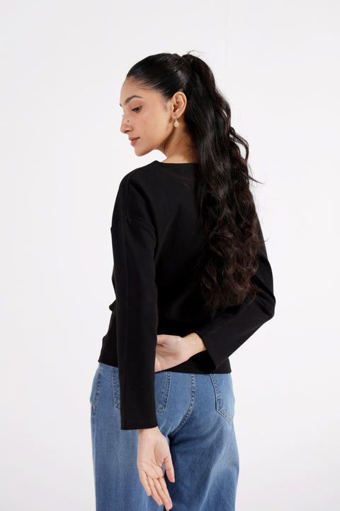 WAIST-FITTED KIMONO TOP