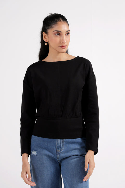 WAIST-FITTED KIMONO TOP